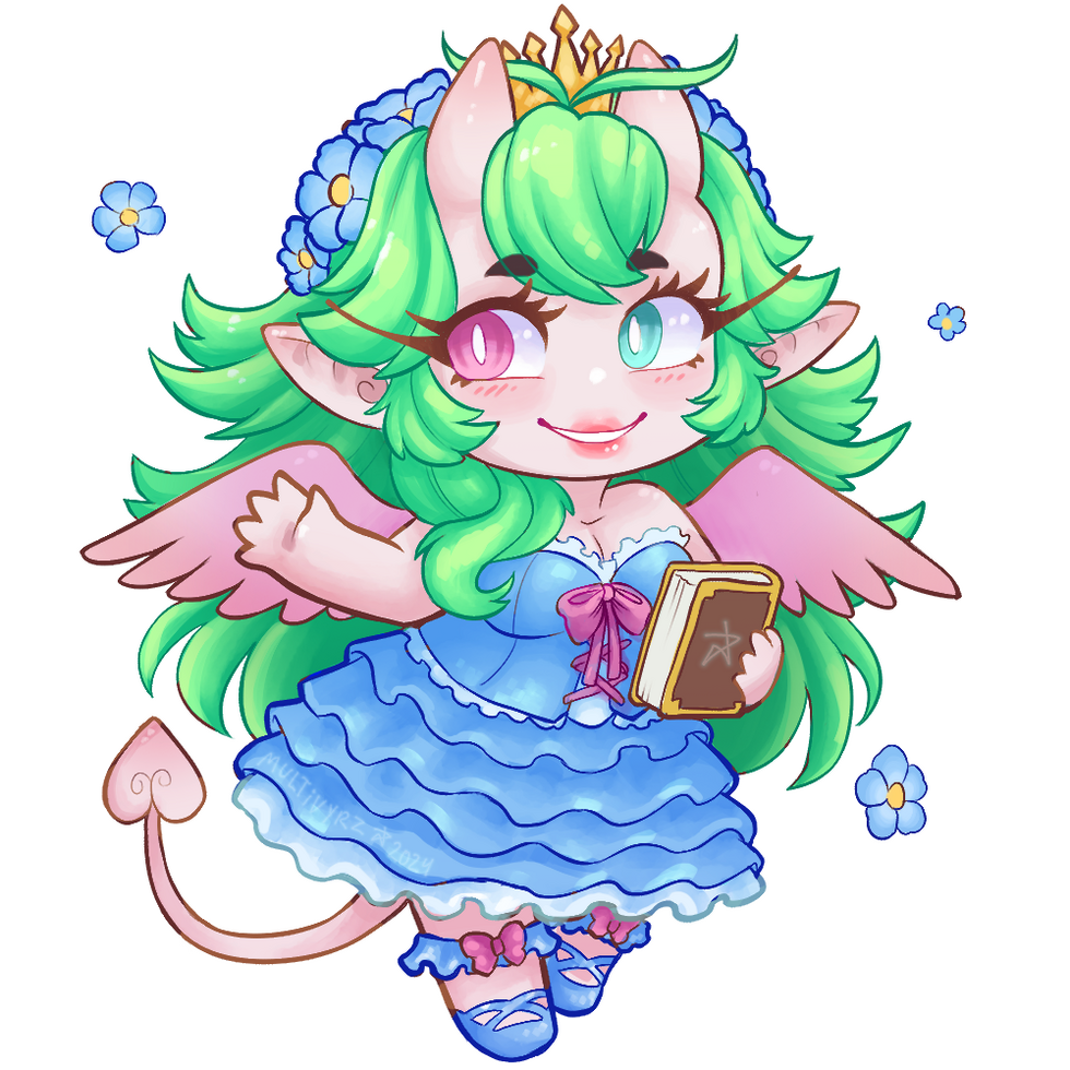 Chibi illustration of the vtuber Figment